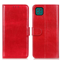 Funda de Cuero Cartera con Soporte Carcasa M07L para Samsung Galaxy A22 5G Rojo