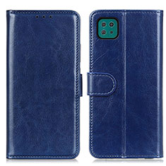 Funda de Cuero Cartera con Soporte Carcasa M07L para Samsung Galaxy F42 5G Azul