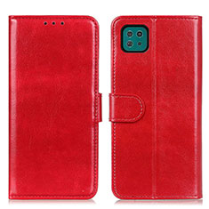 Funda de Cuero Cartera con Soporte Carcasa M07L para Samsung Galaxy F42 5G Rojo