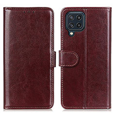 Funda de Cuero Cartera con Soporte Carcasa M07L para Samsung Galaxy M32 4G Marron