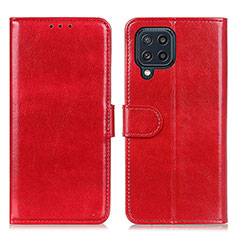 Funda de Cuero Cartera con Soporte Carcasa M07L para Samsung Galaxy M32 4G Rojo