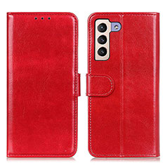 Funda de Cuero Cartera con Soporte Carcasa M07L para Samsung Galaxy S21 5G Rojo