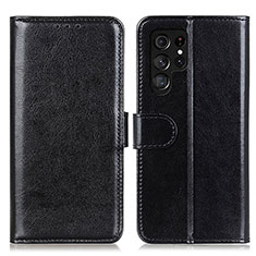 Funda de Cuero Cartera con Soporte Carcasa M07L para Samsung Galaxy S21 Ultra 5G Negro