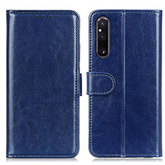 Funda de Cuero Cartera con Soporte Carcasa M07L para Sony Xperia 1 V Azul