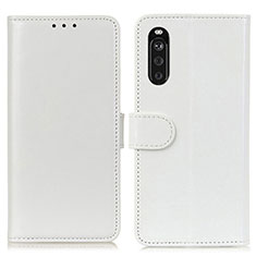 Funda de Cuero Cartera con Soporte Carcasa M07L para Sony Xperia 10 III Lite Blanco