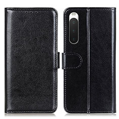 Funda de Cuero Cartera con Soporte Carcasa M07L para Sony Xperia 10 IV Negro