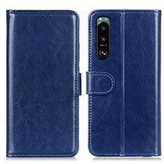 Funda de Cuero Cartera con Soporte Carcasa M07L para Sony Xperia 5 III Azul