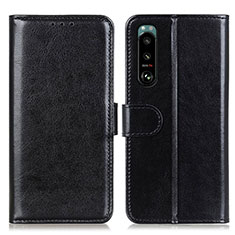 Funda de Cuero Cartera con Soporte Carcasa M07L para Sony Xperia 5 III Negro