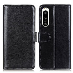 Funda de Cuero Cartera con Soporte Carcasa M07L para Sony Xperia 5 IV Negro