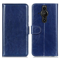 Funda de Cuero Cartera con Soporte Carcasa M07L para Sony Xperia PRO-I Azul