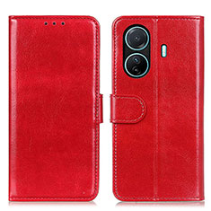 Funda de Cuero Cartera con Soporte Carcasa M07L para Vivo iQOO Z6 Pro 5G Rojo