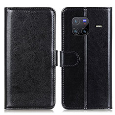 Funda de Cuero Cartera con Soporte Carcasa M07L para Vivo X80 5G Negro