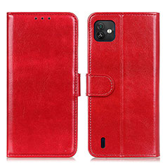 Funda de Cuero Cartera con Soporte Carcasa M07L para Wiko Y82 Rojo