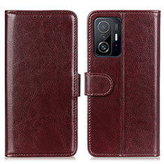 Funda de Cuero Cartera con Soporte Carcasa M07L para Xiaomi Mi 11T 5G Marron