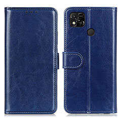 Funda de Cuero Cartera con Soporte Carcasa M07L para Xiaomi POCO C3 Azul