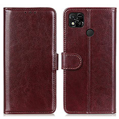 Funda de Cuero Cartera con Soporte Carcasa M07L para Xiaomi POCO C3 Marron