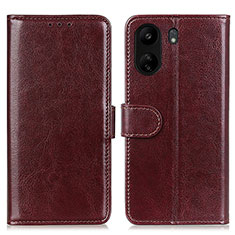 Funda de Cuero Cartera con Soporte Carcasa M07L para Xiaomi Poco C65 Marron