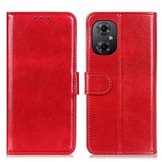 Funda de Cuero Cartera con Soporte Carcasa M07L para Xiaomi Poco M4 5G Rojo