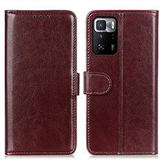 Funda de Cuero Cartera con Soporte Carcasa M07L para Xiaomi Poco X3 GT 5G Marron