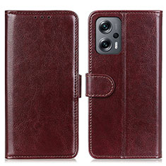 Funda de Cuero Cartera con Soporte Carcasa M07L para Xiaomi Poco X4 GT 5G Marron