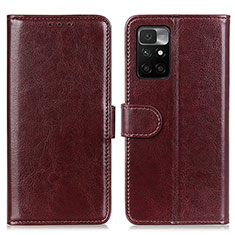 Funda de Cuero Cartera con Soporte Carcasa M07L para Xiaomi Redmi 10 (2022) Marron