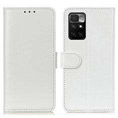 Funda de Cuero Cartera con Soporte Carcasa M07L para Xiaomi Redmi 10 4G Blanco