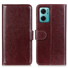 Funda de Cuero Cartera con Soporte Carcasa M07L para Xiaomi Redmi 10 Prime Plus 5G Marron