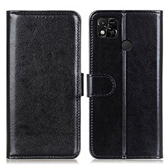 Funda de Cuero Cartera con Soporte Carcasa M07L para Xiaomi Redmi 9C NFC Negro