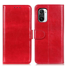 Funda de Cuero Cartera con Soporte Carcasa M07L para Xiaomi Redmi K40 Pro 5G Rojo