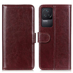 Funda de Cuero Cartera con Soporte Carcasa M07L para Xiaomi Redmi K50 5G Marron