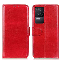 Funda de Cuero Cartera con Soporte Carcasa M07L para Xiaomi Redmi K50 Pro 5G Rojo