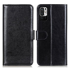 Funda de Cuero Cartera con Soporte Carcasa M07L para Xiaomi Redmi Note 10 JE 5G Negro