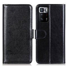 Funda de Cuero Cartera con Soporte Carcasa M07L para Xiaomi Redmi Note 10 Pro 5G Negro