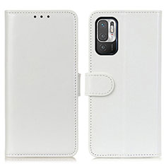 Funda de Cuero Cartera con Soporte Carcasa M07L para Xiaomi Redmi Note 10T 5G Blanco