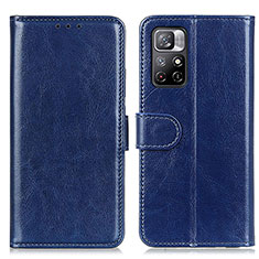 Funda de Cuero Cartera con Soporte Carcasa M07L para Xiaomi Redmi Note 11 5G Azul