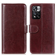 Funda de Cuero Cartera con Soporte Carcasa M07L para Xiaomi Redmi Note 11 Pro+ Plus 5G Marron