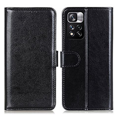 Funda de Cuero Cartera con Soporte Carcasa M07L para Xiaomi Redmi Note 11 Pro+ Plus 5G Negro