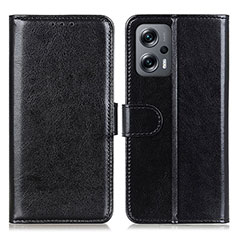 Funda de Cuero Cartera con Soporte Carcasa M07L para Xiaomi Redmi Note 11T Pro+ Plus 5G Negro