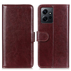 Funda de Cuero Cartera con Soporte Carcasa M07L para Xiaomi Redmi Note 12 4G Marron