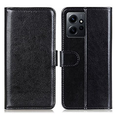 Funda de Cuero Cartera con Soporte Carcasa M07L para Xiaomi Redmi Note 12 4G Negro