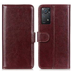 Funda de Cuero Cartera con Soporte Carcasa M07L para Xiaomi Redmi Note 12 Pro 4G Marron