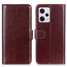 Funda de Cuero Cartera con Soporte Carcasa M07L para Xiaomi Redmi Note 12 Pro 5G Marron