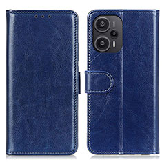 Funda de Cuero Cartera con Soporte Carcasa M07L para Xiaomi Redmi Note 12 Turbo 5G Azul