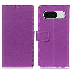 Funda de Cuero Cartera con Soporte Carcasa M08L para Google Pixel 8 5G Morado