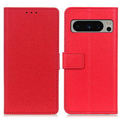 Funda de Cuero Cartera con Soporte Carcasa M08L para Google Pixel 8 Pro 5G Rojo