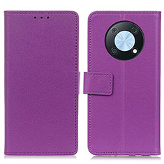 Funda de Cuero Cartera con Soporte Carcasa M08L para Huawei Enjoy 50 Pro Morado