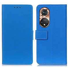 Funda de Cuero Cartera con Soporte Carcasa M08L para Huawei Honor 50 5G Azul