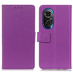 Funda de Cuero Cartera con Soporte Carcasa M08L para Huawei Honor 50 SE 5G Morado