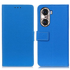 Funda de Cuero Cartera con Soporte Carcasa M08L para Huawei Honor 60 Pro 5G Azul