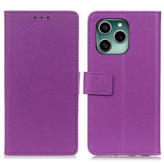 Funda de Cuero Cartera con Soporte Carcasa M08L para Huawei Honor 60 SE 5G Morado